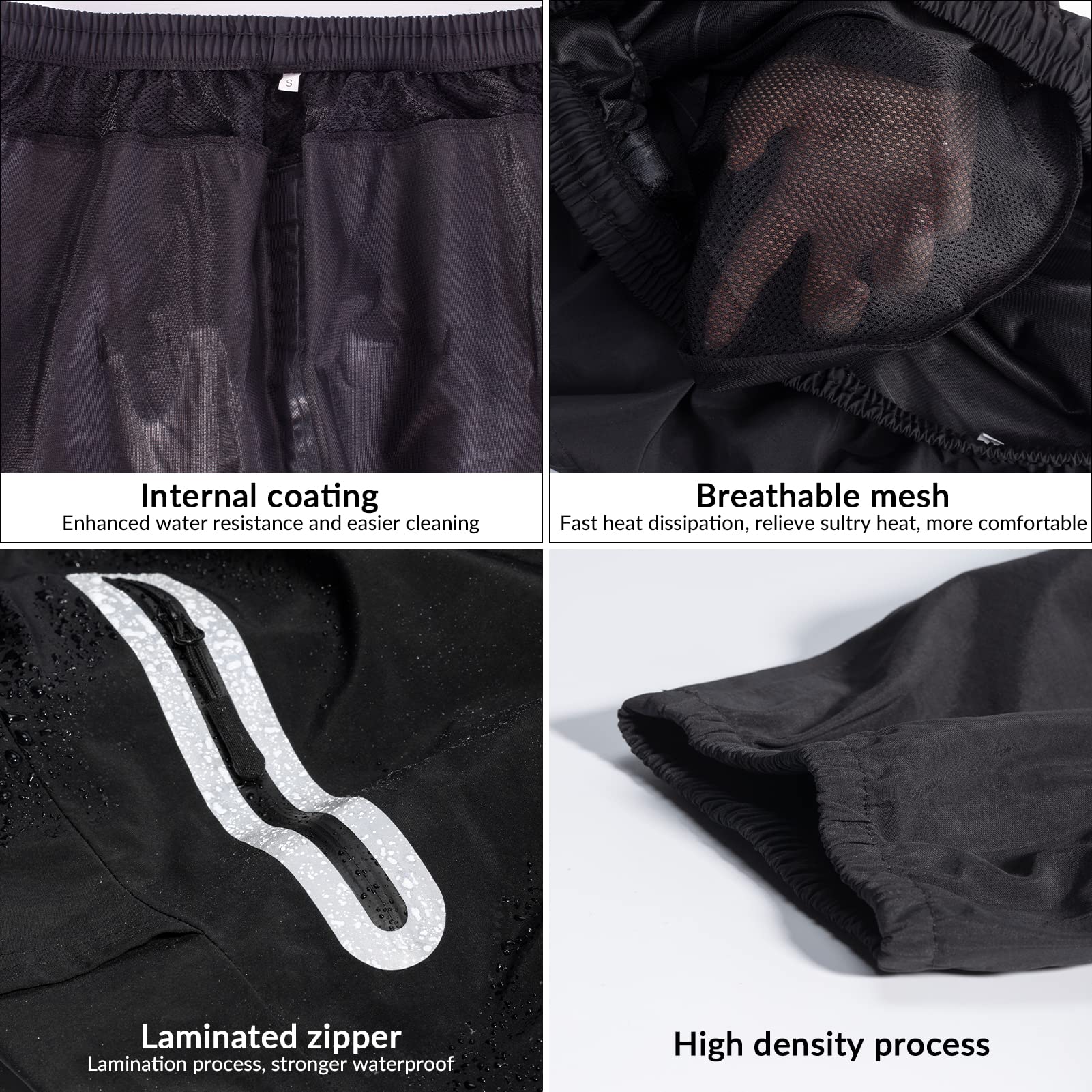 ROCKBROS Waterproof Raincoat & Overtrousers for Men Women with Reflective - Image 7