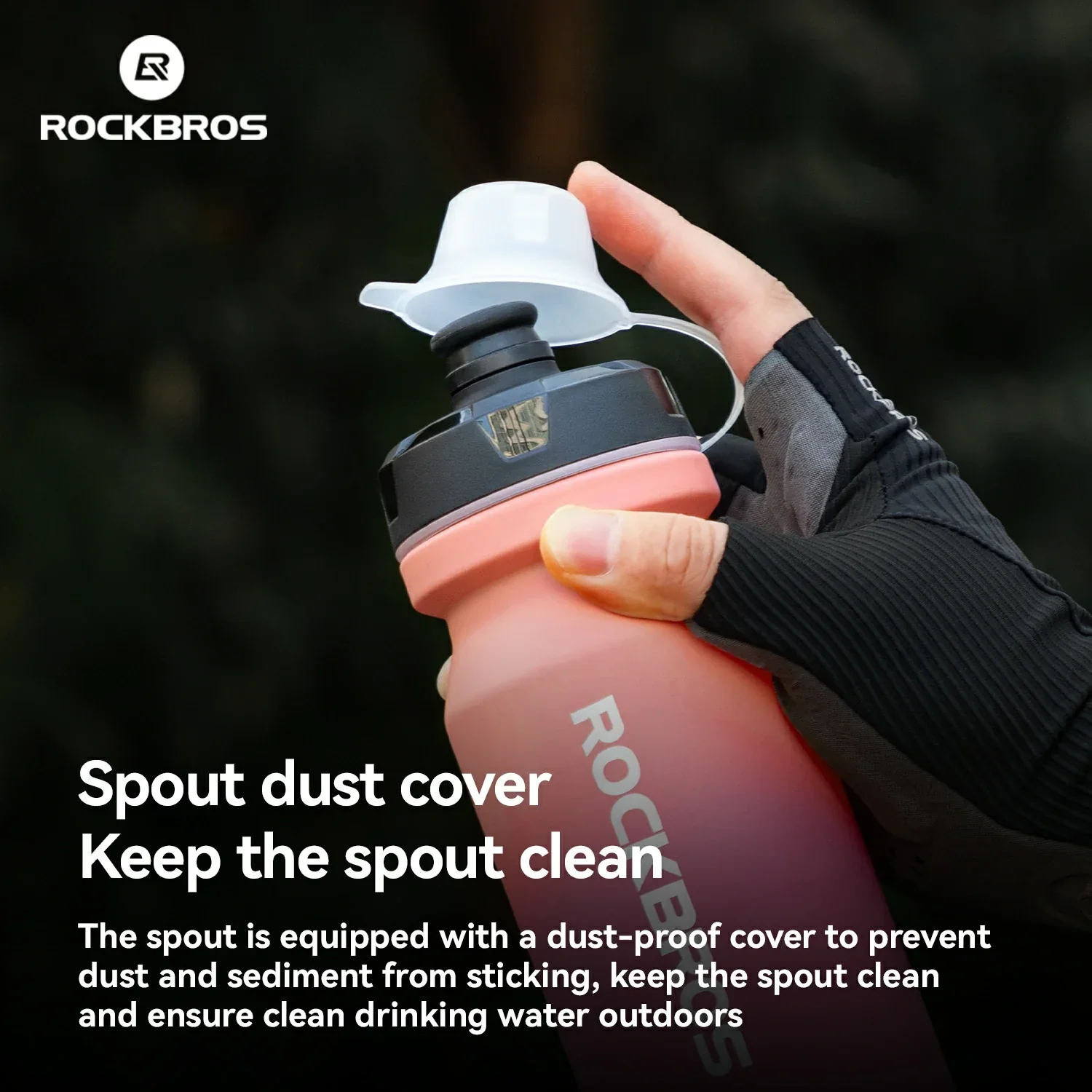 ROCKBROS Bike Bottle with Pull-Top Lid Lightweight 600/750ml - Image 17