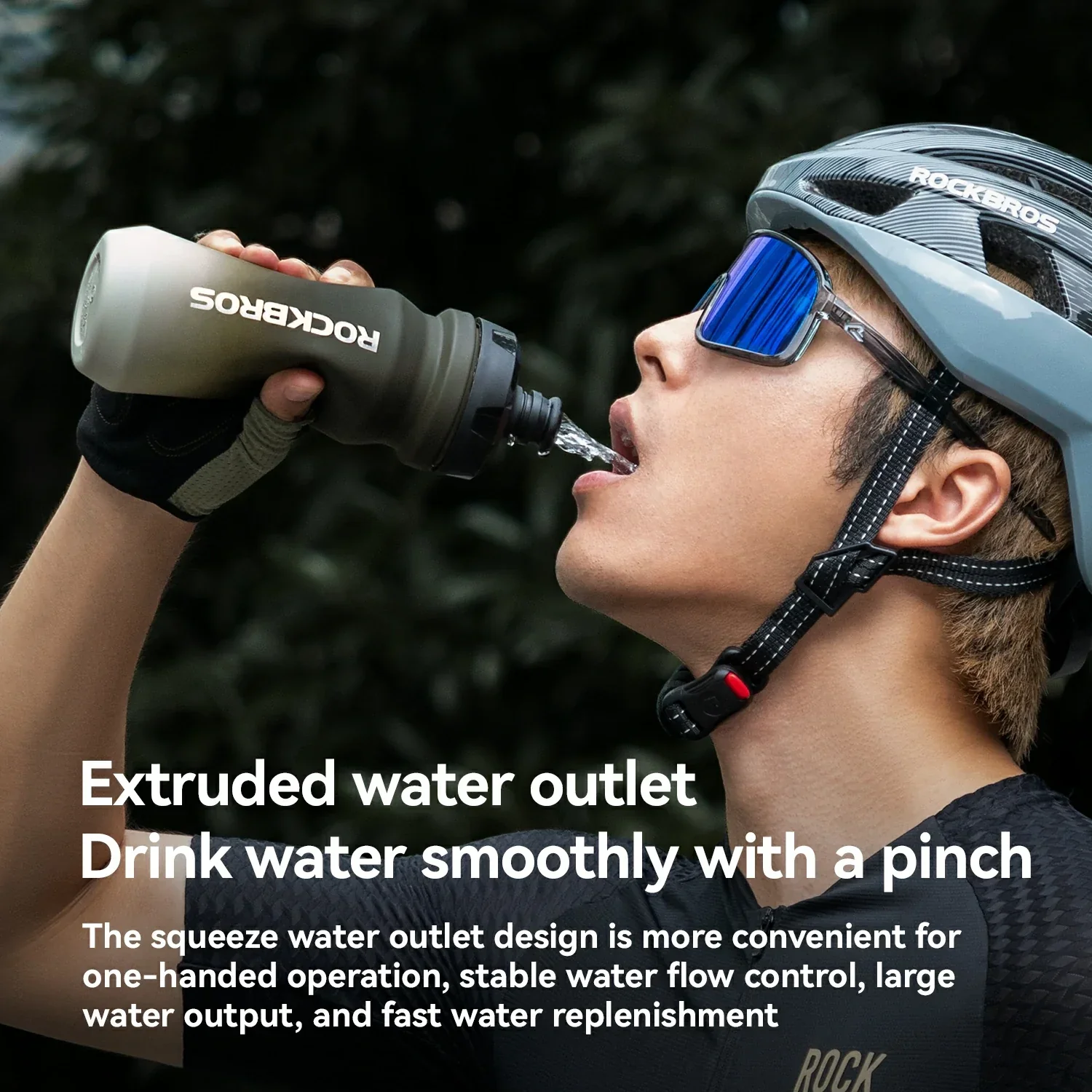 ROCKBROS Bike Bottle with Pull-Top Lid Lightweight 600/750ml - Image 9