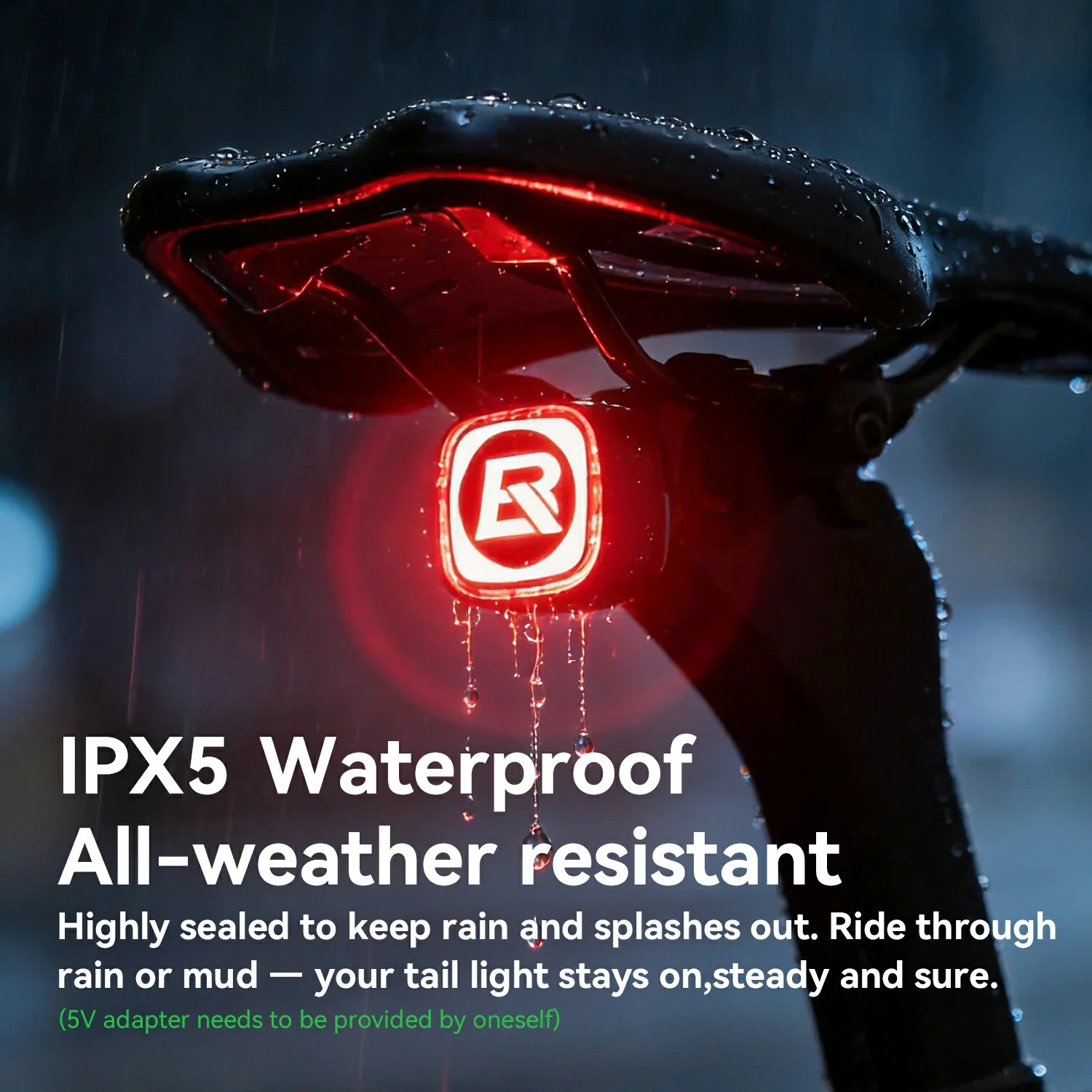 Smart Bike Rear Light with Brake Sensor & LED Display Q2MAX - Image 10