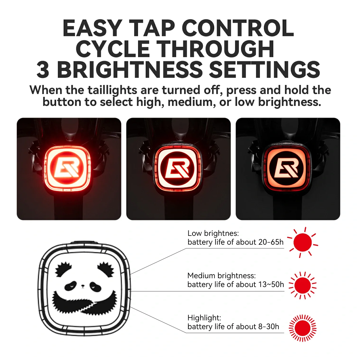 Smart Bike Rear Light with Brake Sensor & LED Display Q2MAX - Image 9