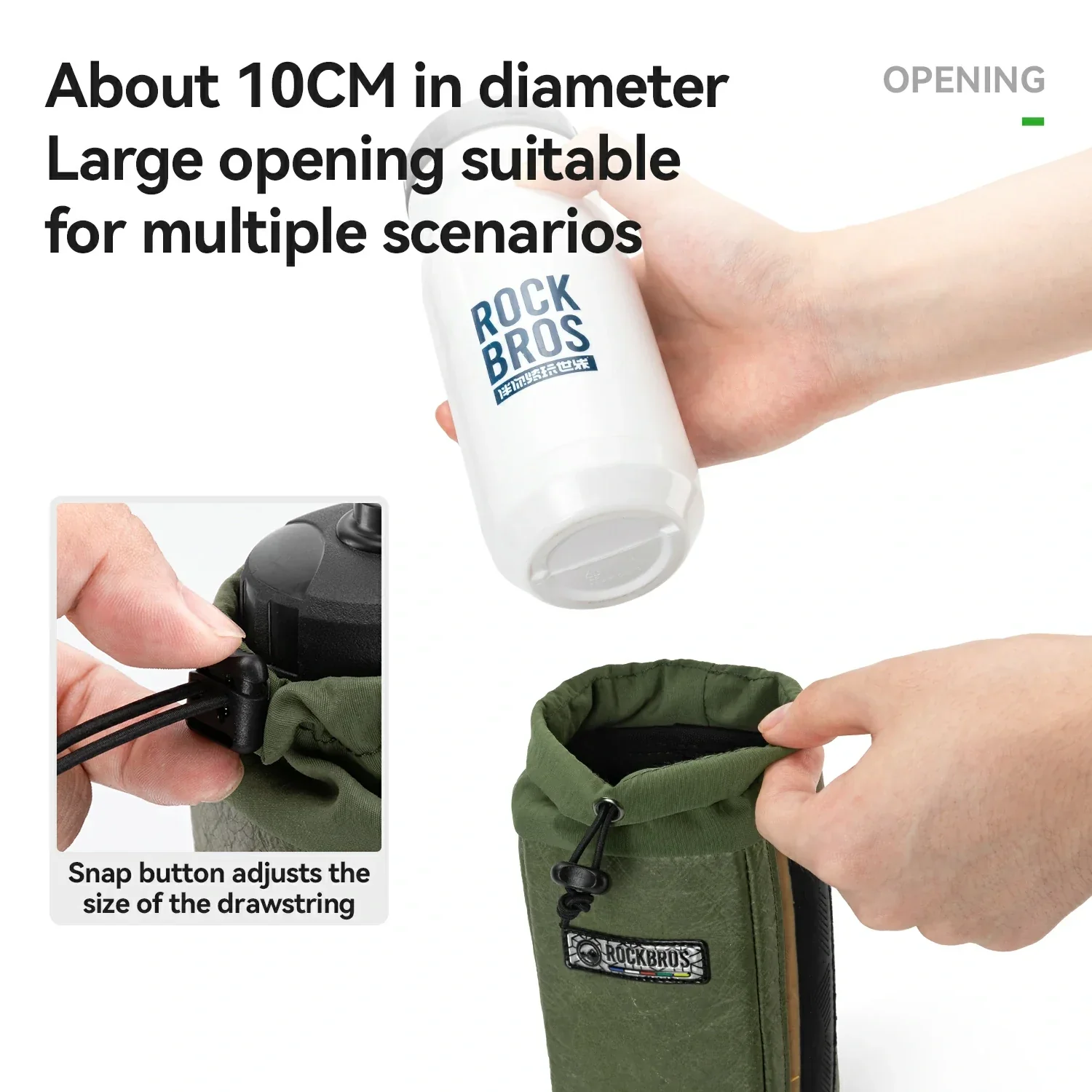 Road-to-Sky Sustainable Eco-Friendly Recycled Tire Bike Water Bottle Bags 0.8L - Image 2