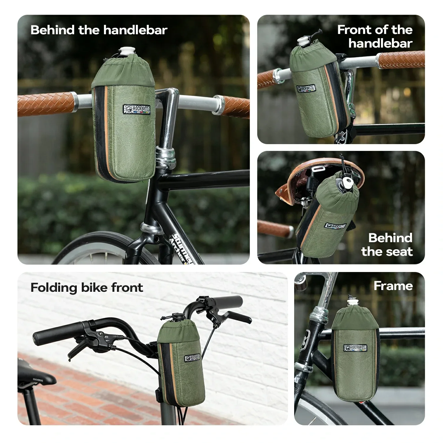 Road-to-Sky Sustainable Eco-Friendly Recycled Tire Bike Water Bottle Bags 0.8L - Image 3