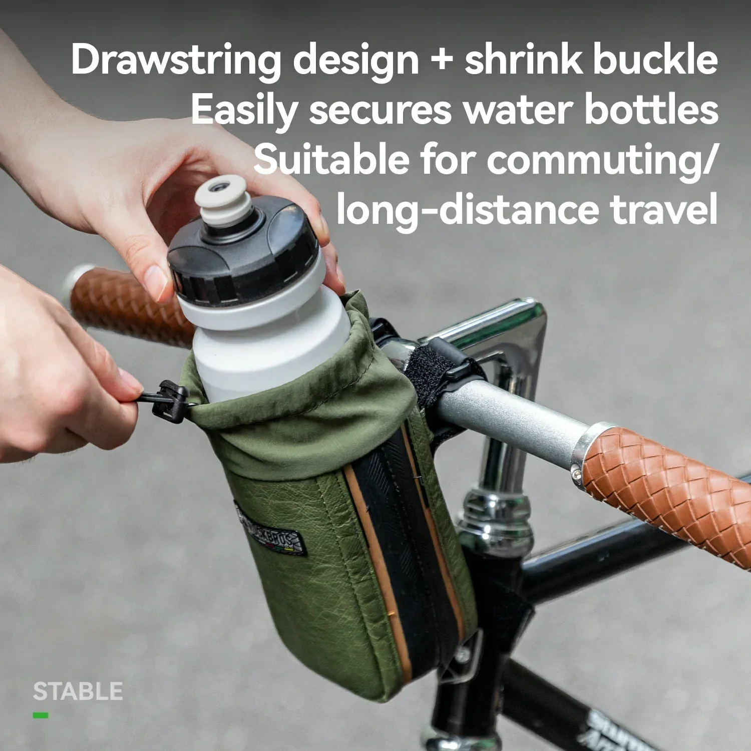 Road-to-Sky Sustainable Eco-Friendly Recycled Tire Bike Water Bottle Bags 0.8L - Image 4