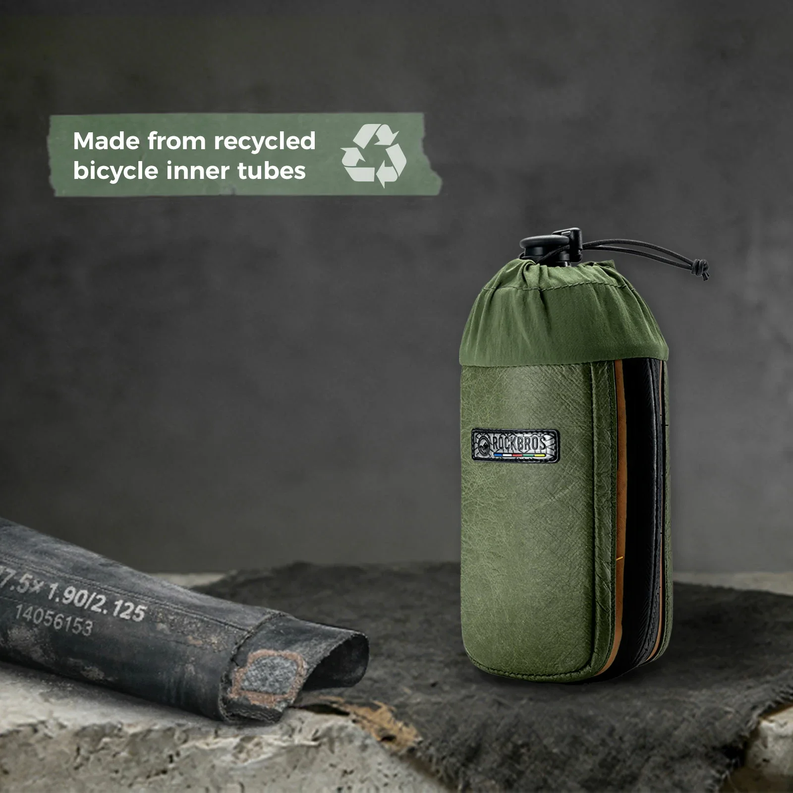 Road-to-Sky Sustainable Eco-Friendly Recycled Tire Bike Water Bottle Bags 0.8L - Image 7