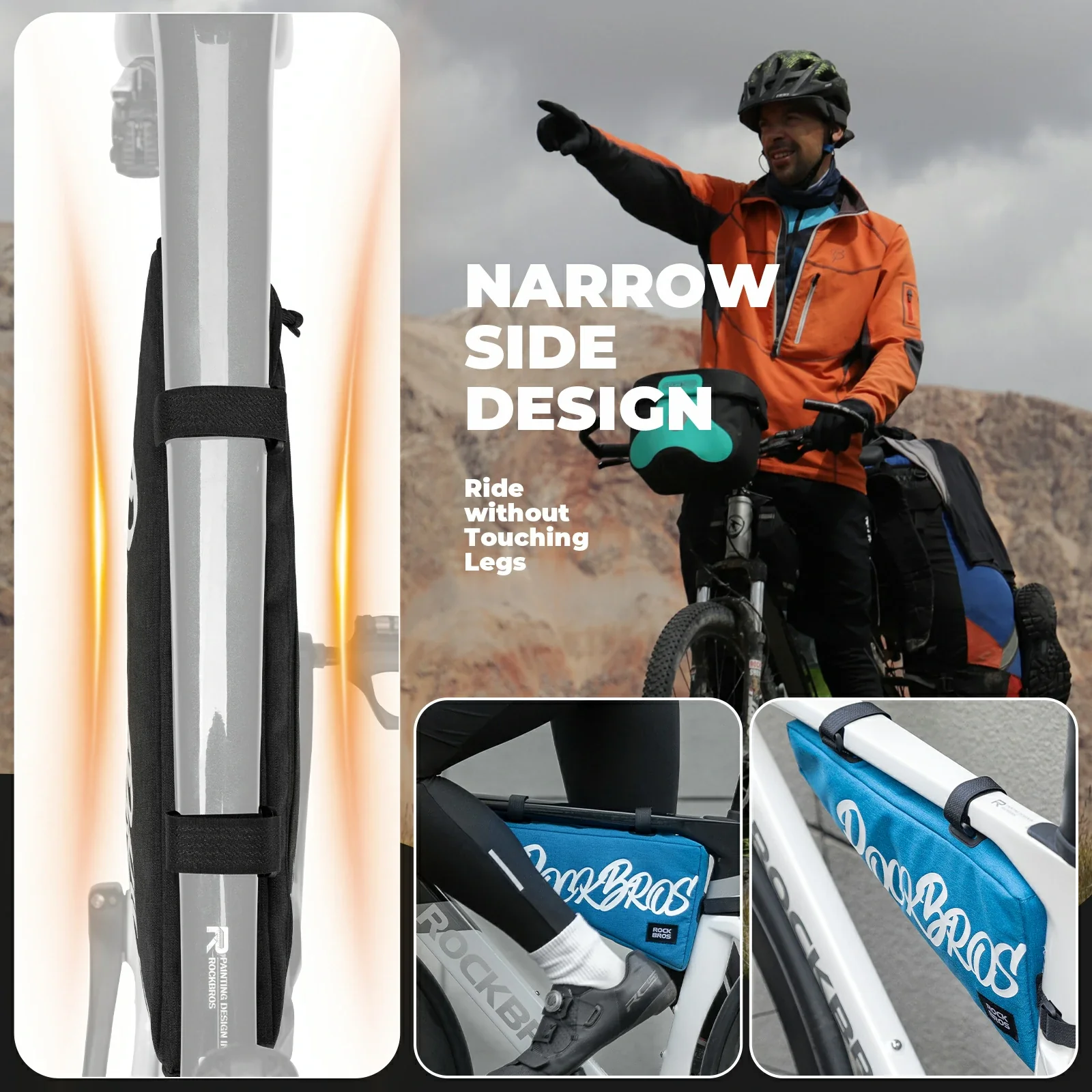 Triangle Bike Frame Bag 1.9L Storage for MTB Gravel & Road Bikes - Image 10