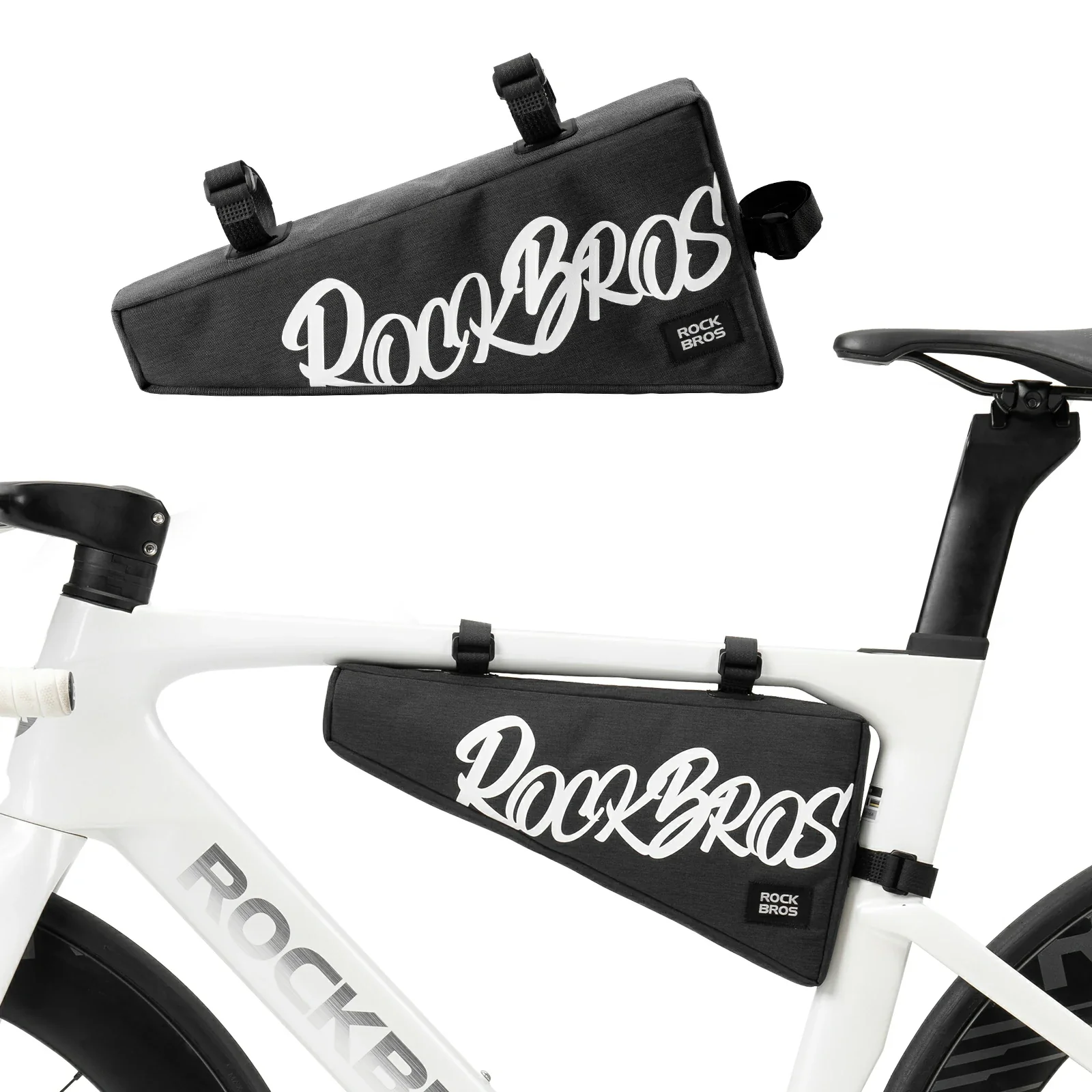 Triangle Bike Frame Bag 1.9L Storage for MTB Gravel & Road Bikes - Image 2