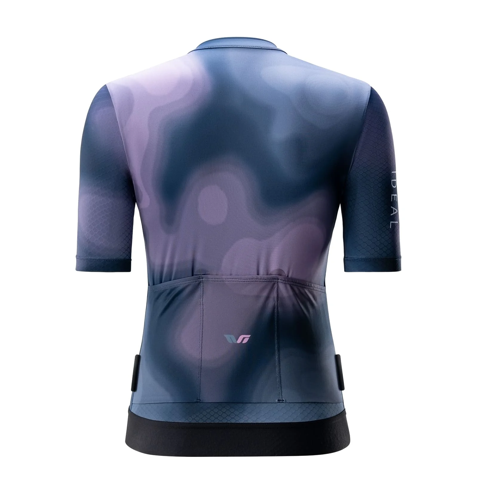 TVI Women’s Cycling Jersey Breathable Short Sleeve Navy Blue - Image 3