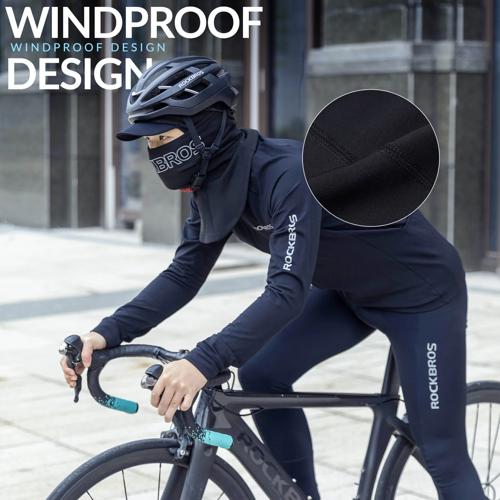 ROCKBROS Winter Windproof Cycling Balaclava Warm Face Hood Mask - Image 5