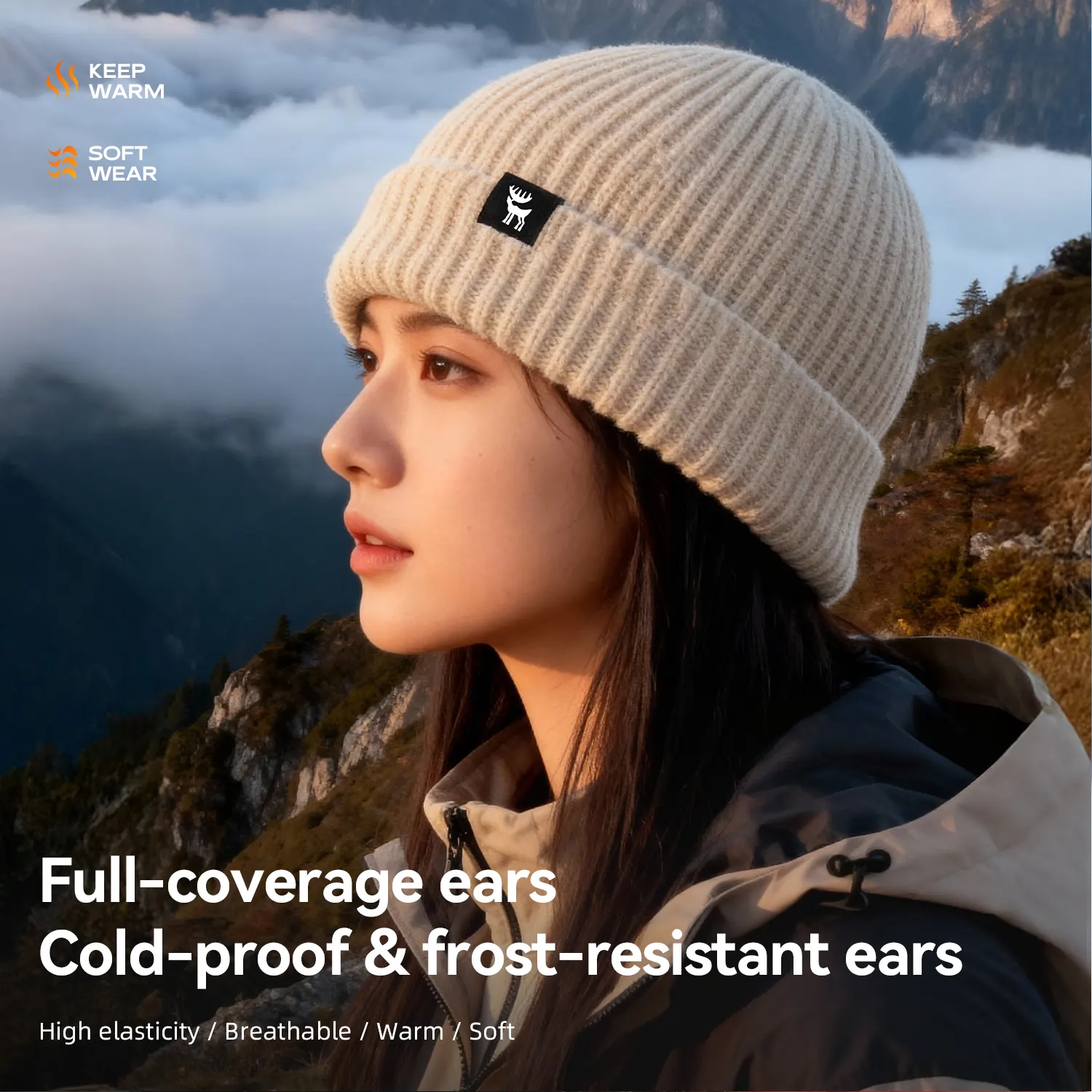Warm Full-Ear Knitted Beanie - Image 12