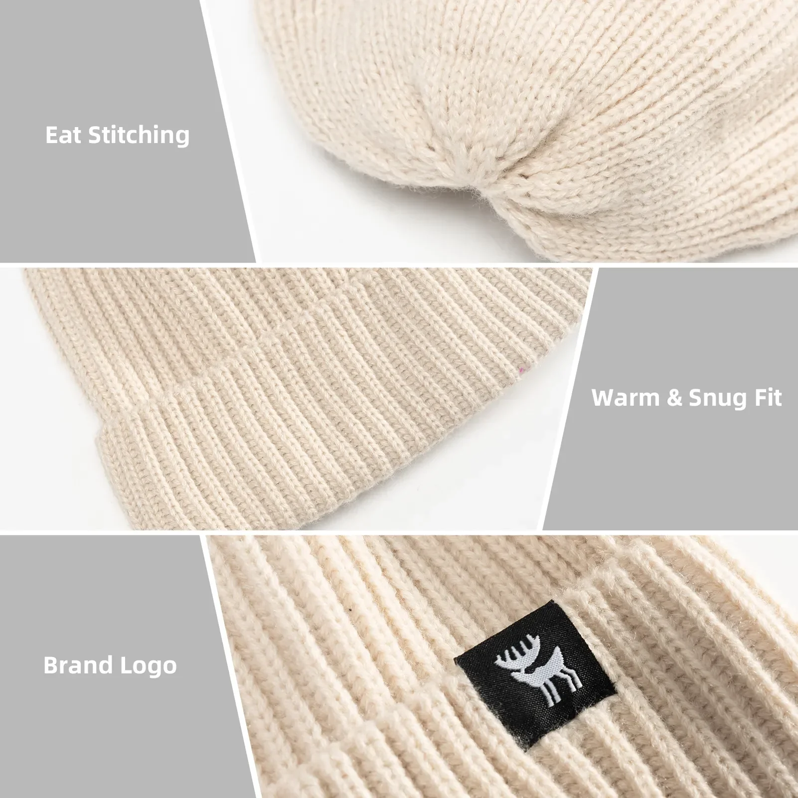 Warm Full-Ear Knitted Beanie - Image 3