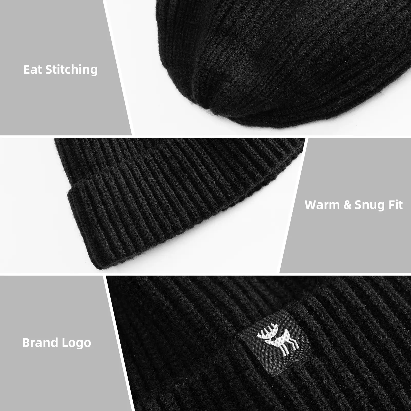 Warm Full-Ear Knitted Beanie - Image 4