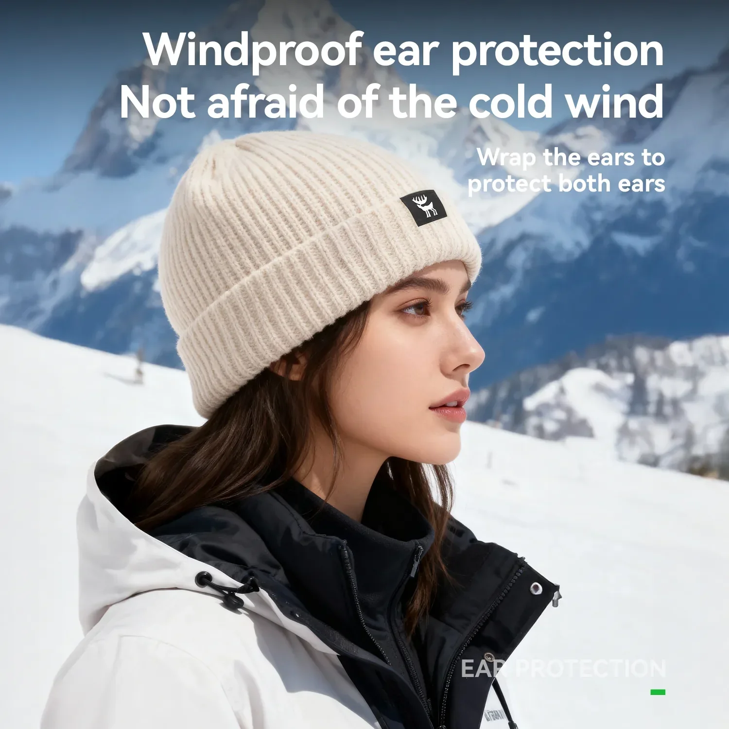 Warm Full-Ear Knitted Beanie - Image 8