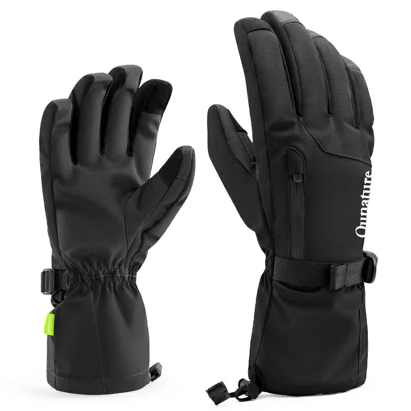 Waterproof Insulated Split-Finger Ski Gloves with Touchscreen Design
