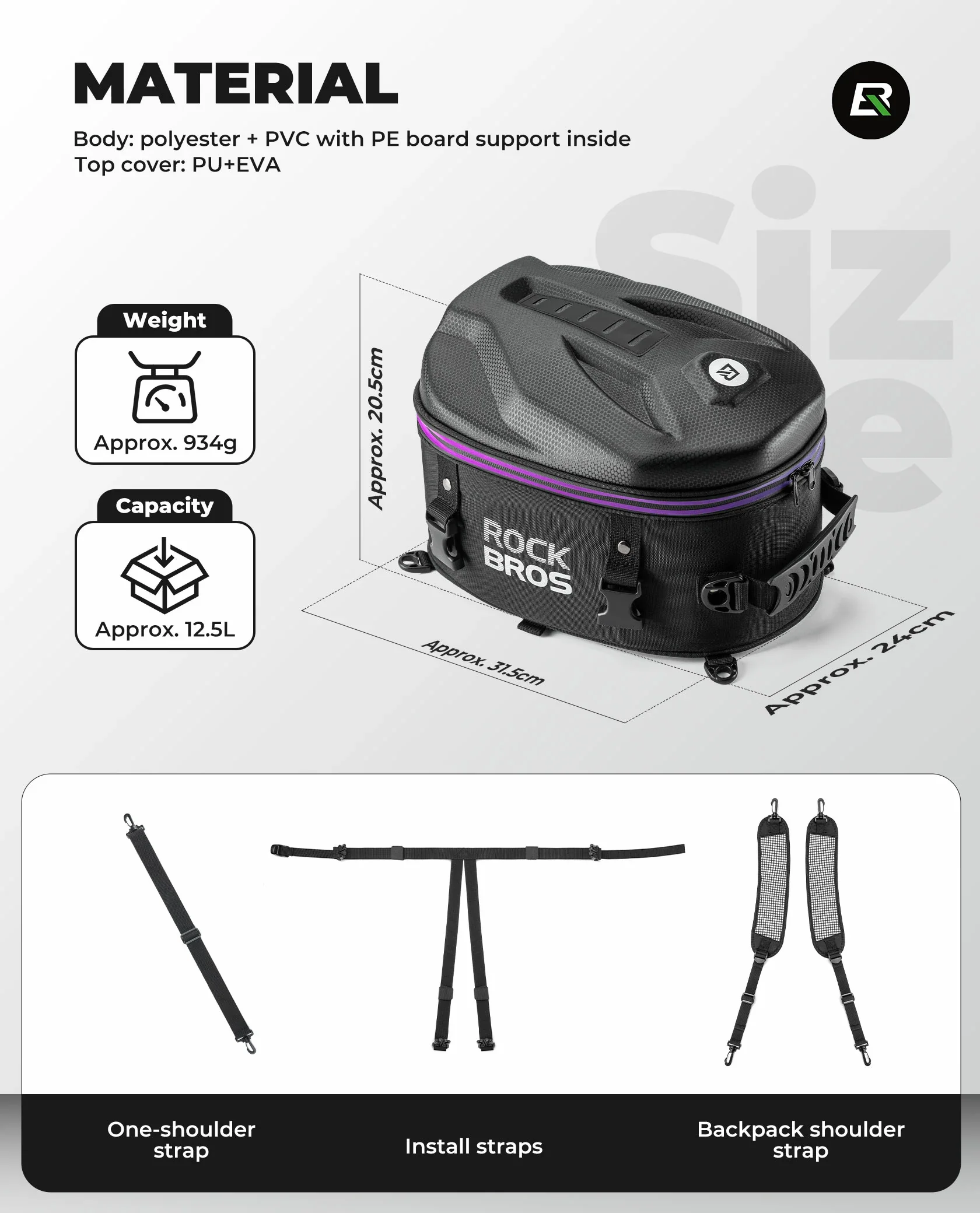 Waterproof Motorcycle & E-Bike Rear Seat Tail Bag - Image 5