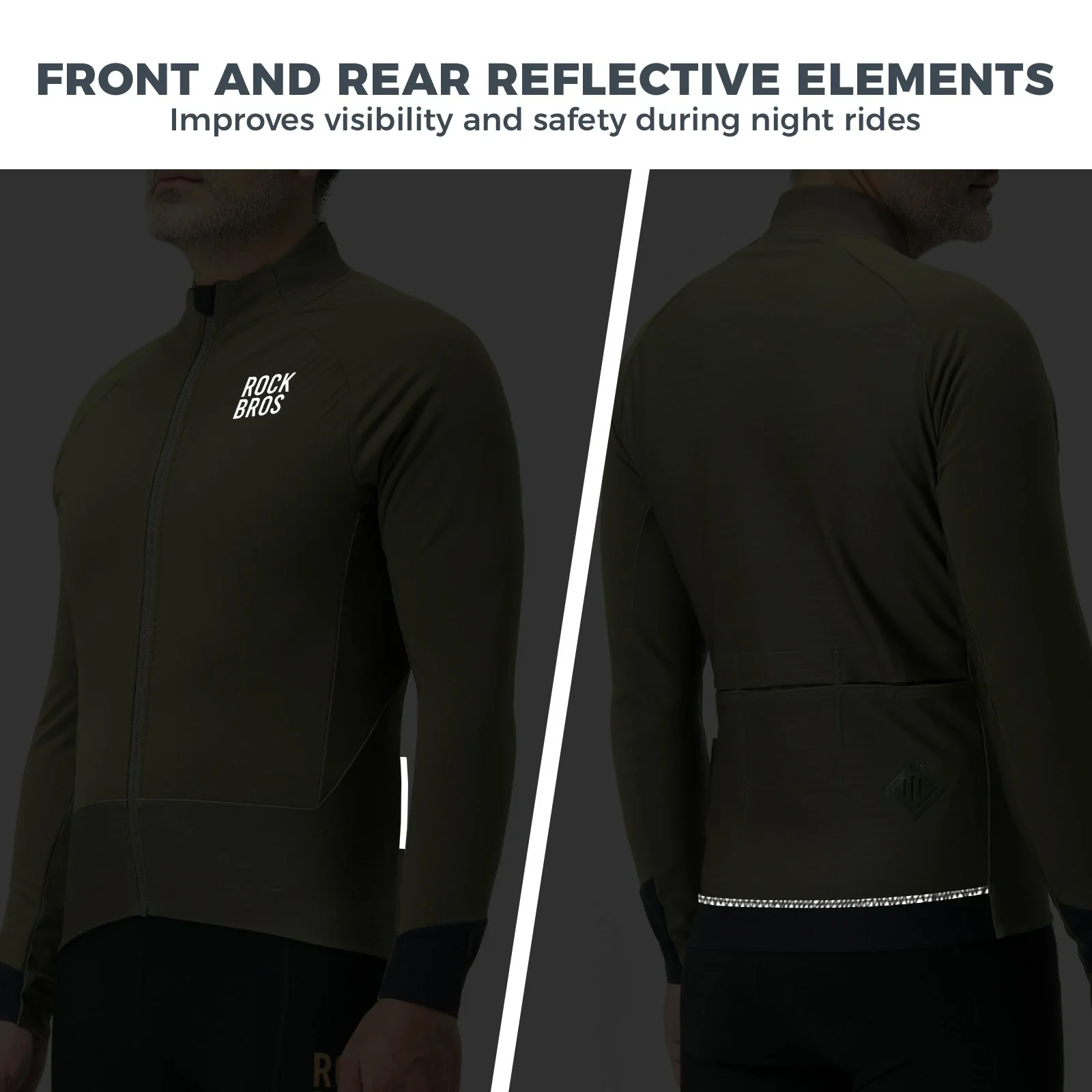 Winter Thermal Cycling Jacket Double-Layer Fleece Windproof Breathable - Image 11