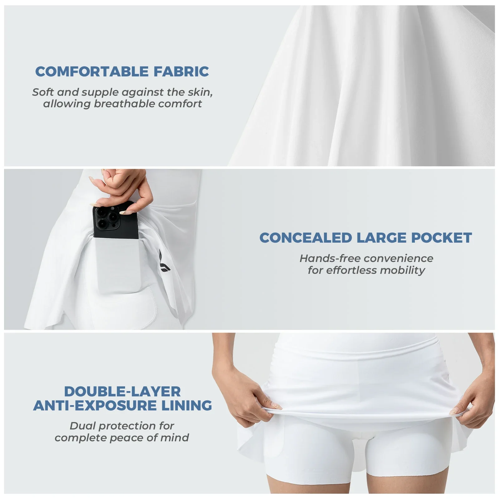 Women's Bike Skort High Waist Breathable - Image 8