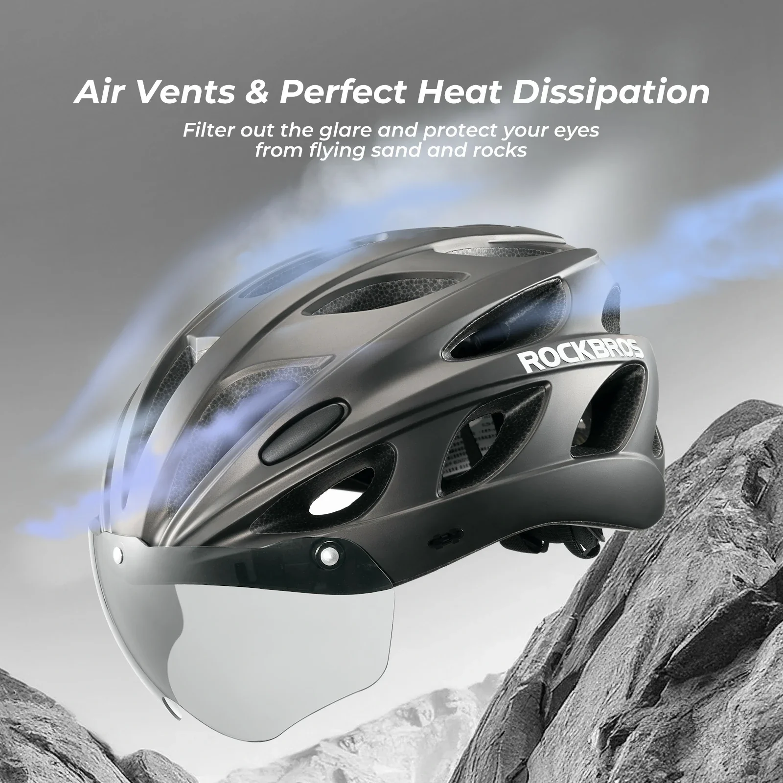 Adult Cycling Helmet with Magnetic Goggles   L/XL TT-16 - Image 9