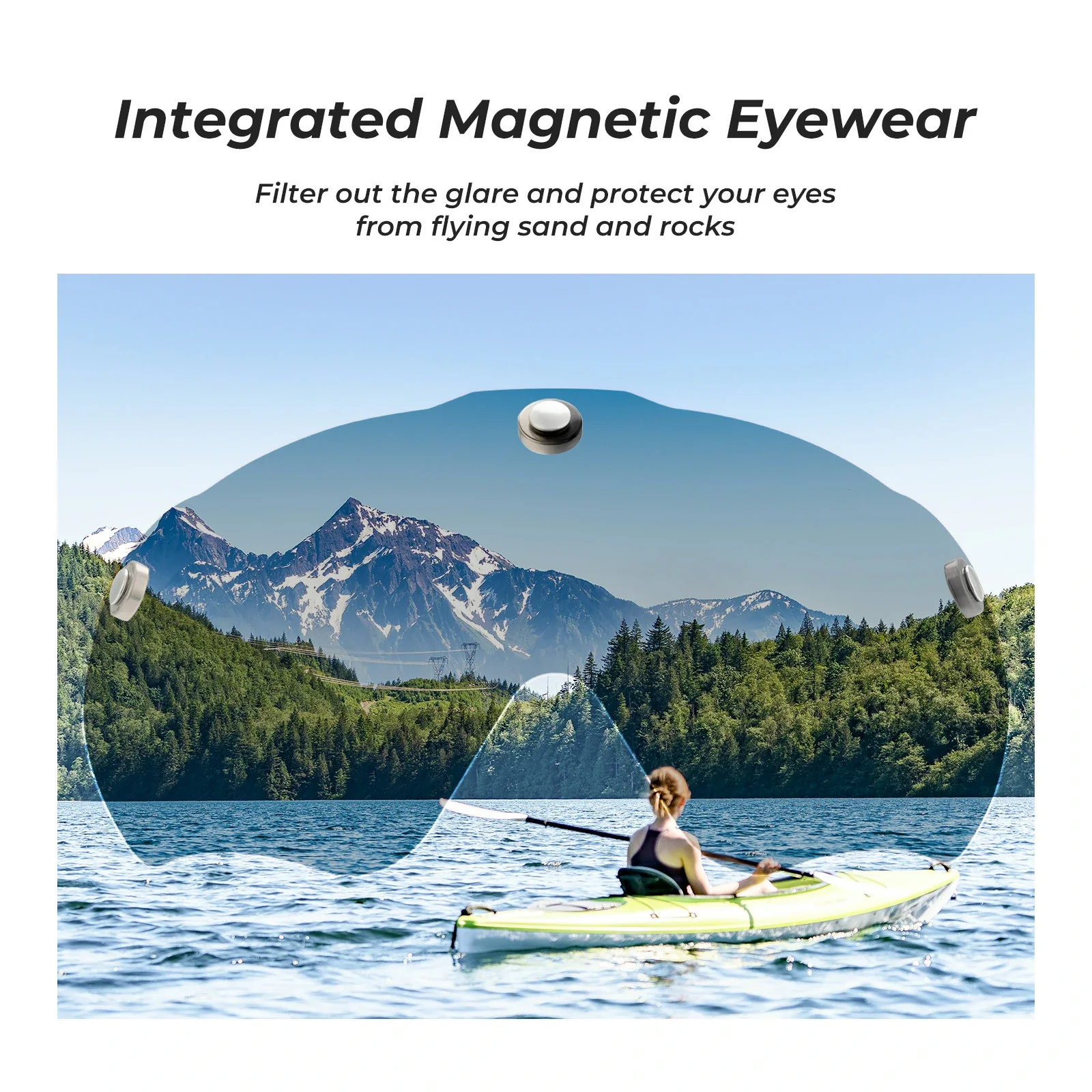 Adult Cycling Helmet with Magnetic Goggles   L/XL TT-16 - Image 10