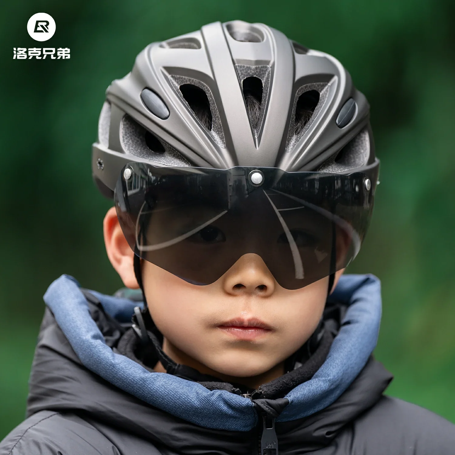 Youth Cycling Helmet with Magnetic Goggles – TT-16 - Image 7