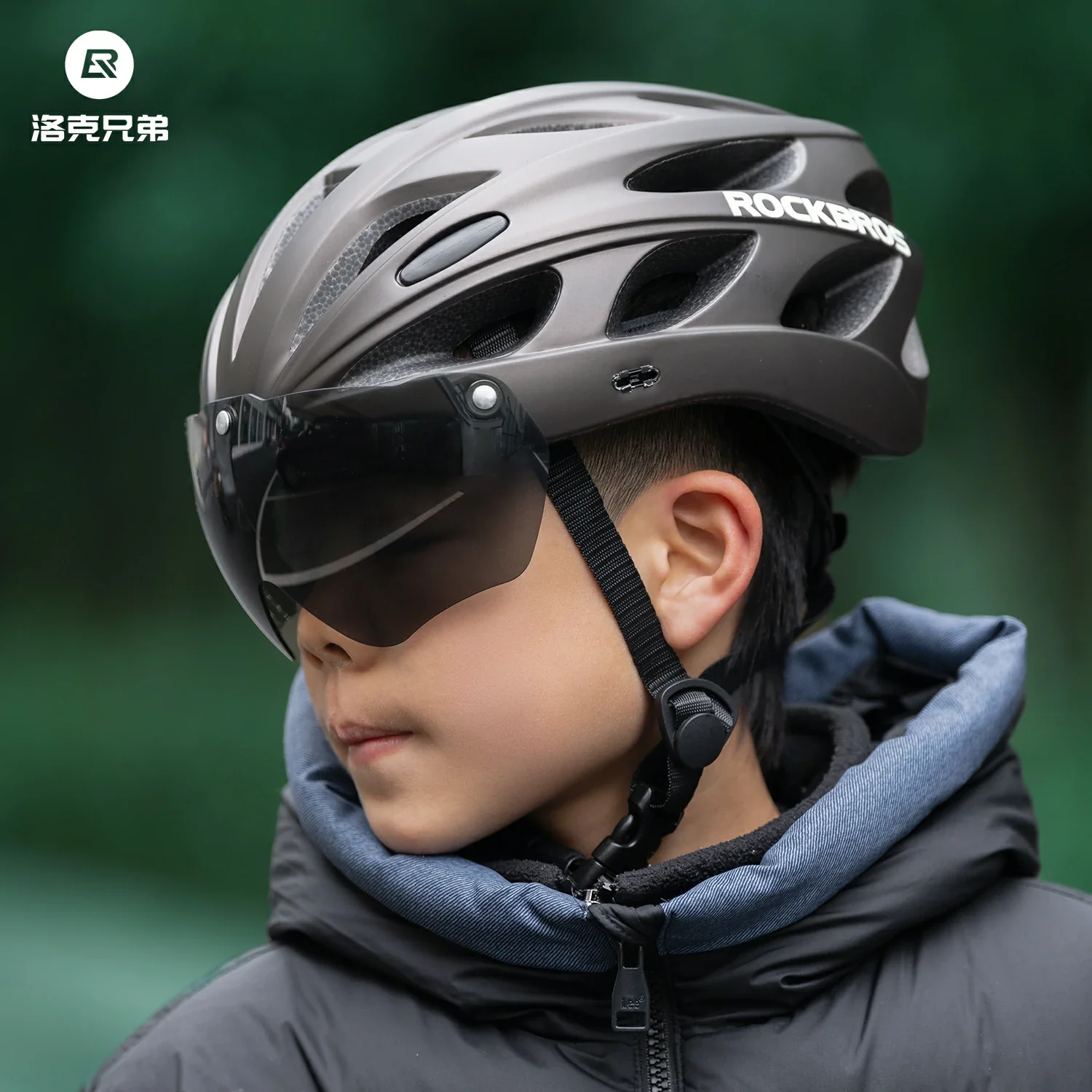 Youth Cycling Helmet with Magnetic Goggles – TT-16 - Image 8